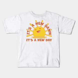 A new dawn, a new day sunrise cartoon Kids T-Shirt